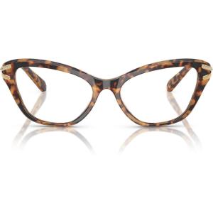 Swarovski womens Sk2031 Cat Eye Prescription Eyewear Frames(Light Havana/Demo Lens)