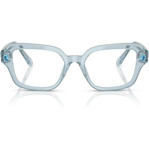 Swarovski womens Sk2039 Square Prescription Eyewear Frames(Transparent Light Blue/Demo Lens)
