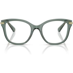 Swarovski womens Sk2044 Square Prescription Eyewear Frames(Transparent Green/Demo Lens)