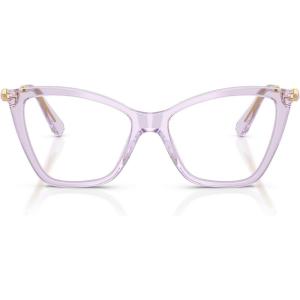 Swarovski womens Sk2051 Cat Eye Prescription Eyewear Frames(Transparent Lilac/Demo Lens)