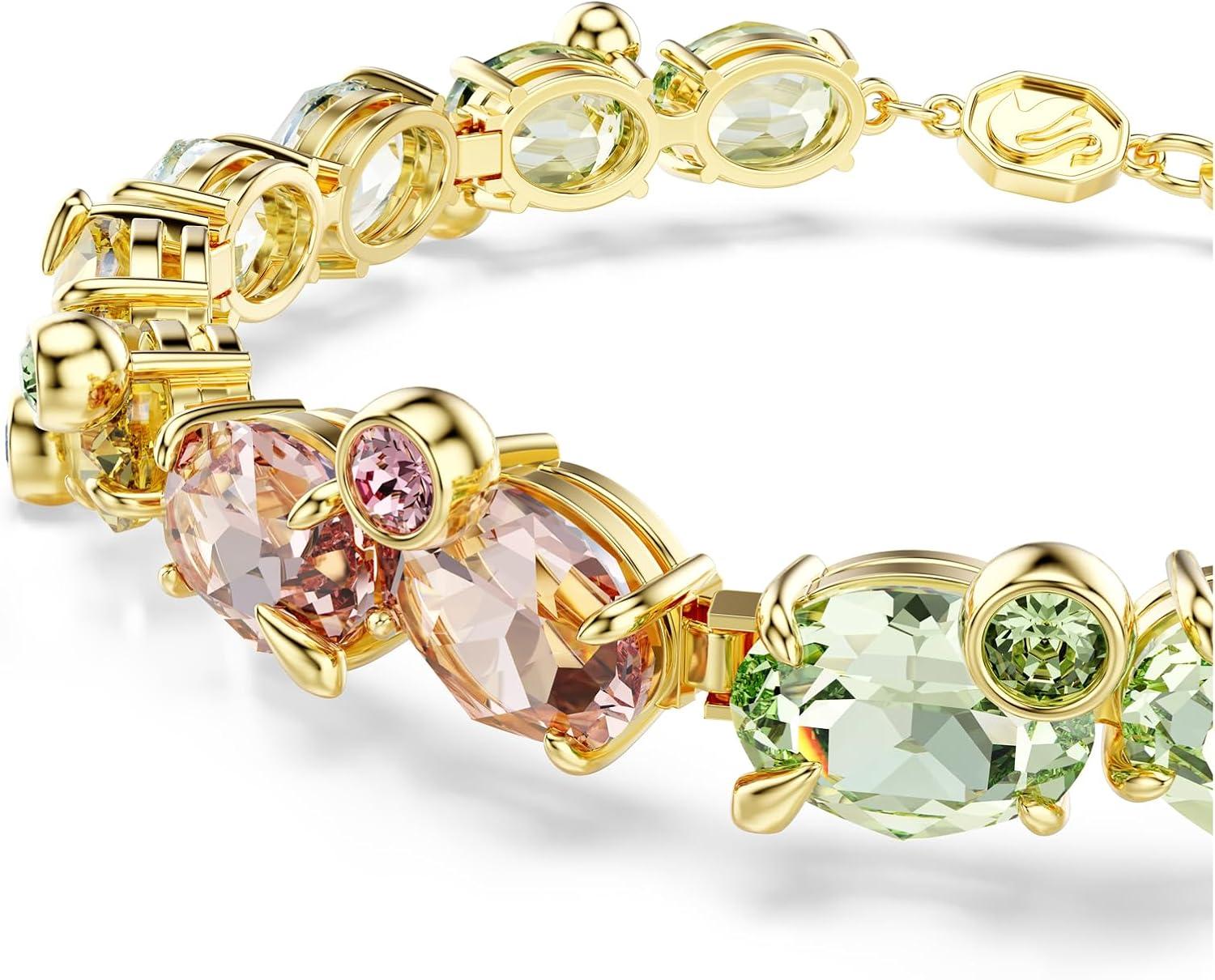 imageSwarovski Gema Tennis bracelet Mixed cuts Multicolored Goldtone finish