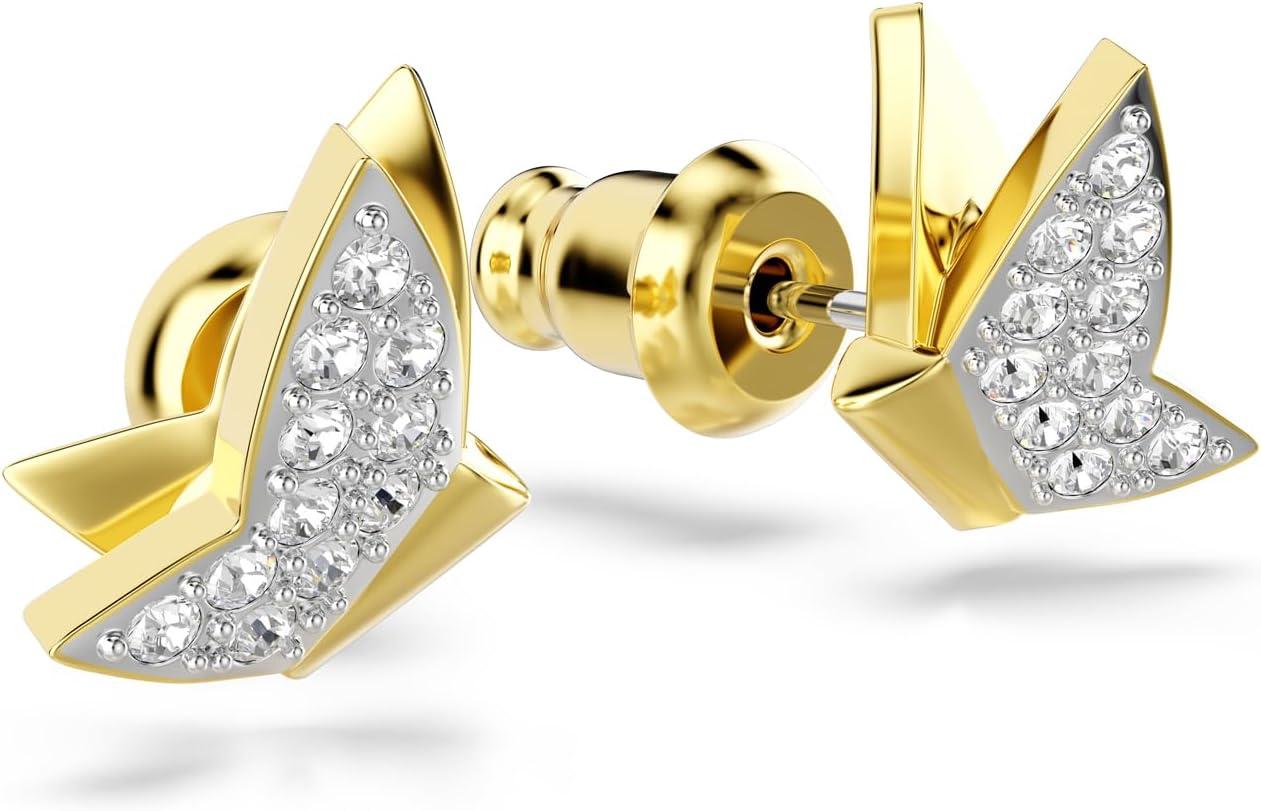 imageSwarovski Lilia Stud Earrings Butterfly Gold Tone Finish