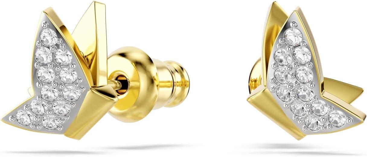 imageSwarovski Lilia Stud Earrings Butterfly Gold Tone Finish