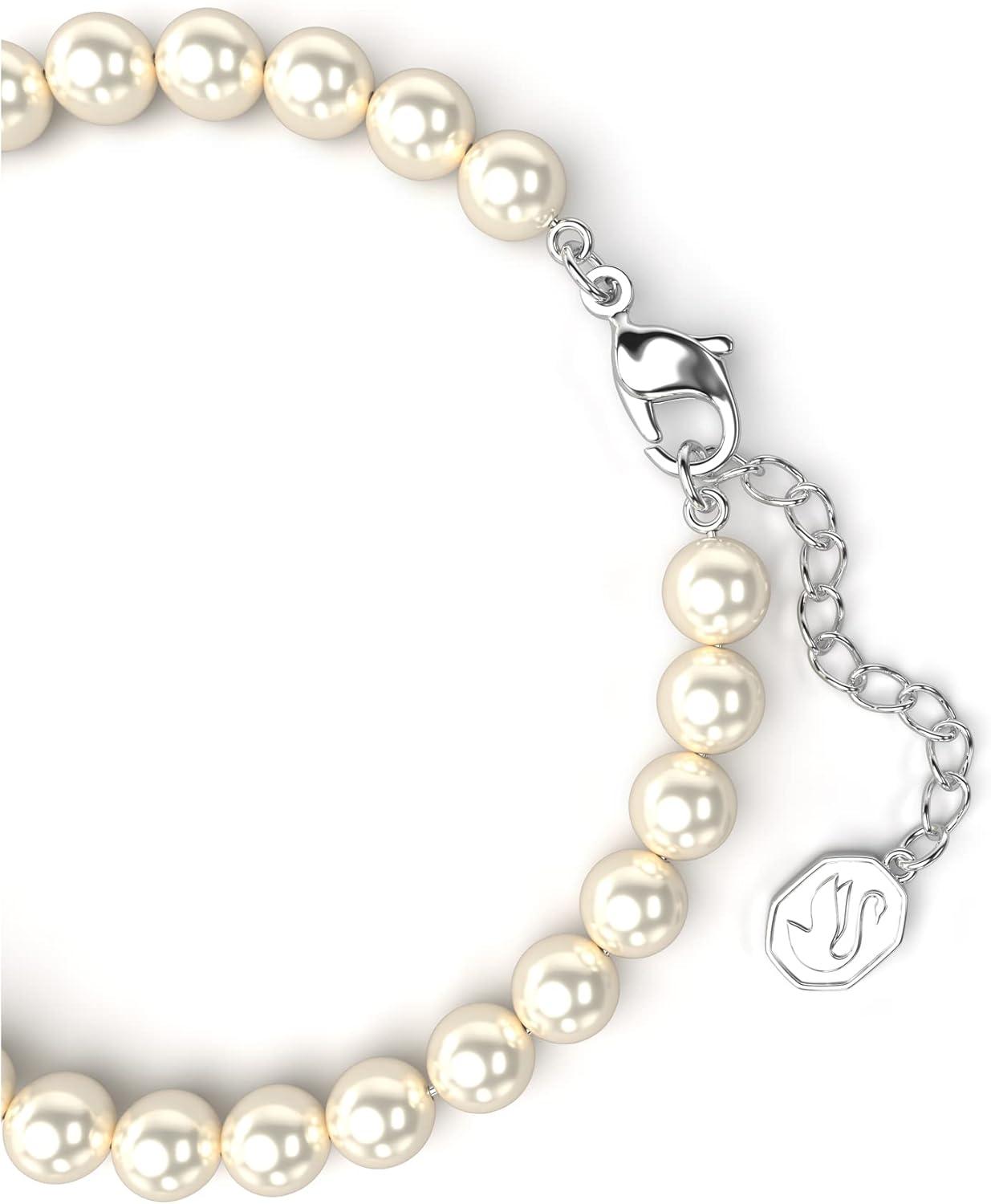 imageSwarovski Remix Strand Bracelet Crystal Pearls and PavSet Sphere in a Rhodium Finished Setting Part of the Remix Collection