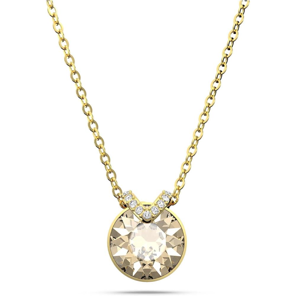 imageSwarovski Birthstone Pendant Necklace Collection SquareCut Stone and Crystals Rhodium FinishGold Tone