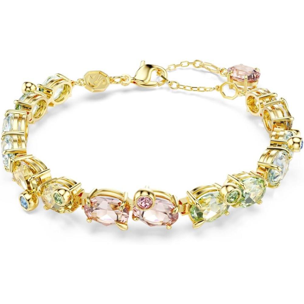 imageSwarovski Gema Tennis bracelet Mixed cuts Multicolored Goldtone finish