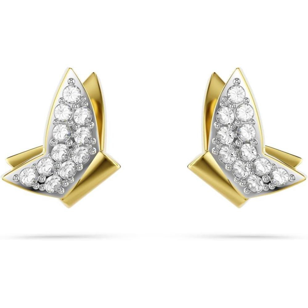 imageSwarovski Lilia Stud Earrings Butterfly Gold Tone Finish