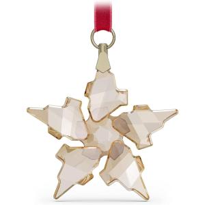 SWAROVSKI Christmas Ornament, 2021 Annual Edition, Festive, Small, Champagne Crystal