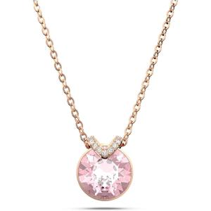 Swarovski Birthstone Pendant Necklace Collection, Square-Cut Stone and Crystals, Rhodium Finish(Rose Gold Tone)