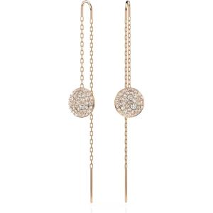 Swarovski Meteora Earrings Collection, Meteor Inspired Design with Snow Pavé of Clear Round Crystals(Rose Gold Drop Earrings)