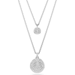 Swarovski Meteora Layered Pendant Necklace(Silver)