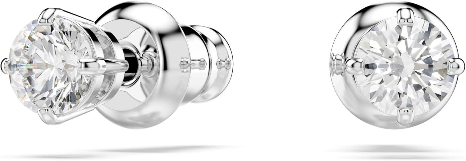 imageSwarovski Attract Earrings Jewelry Collection Clear CrystalsRound Rhodium