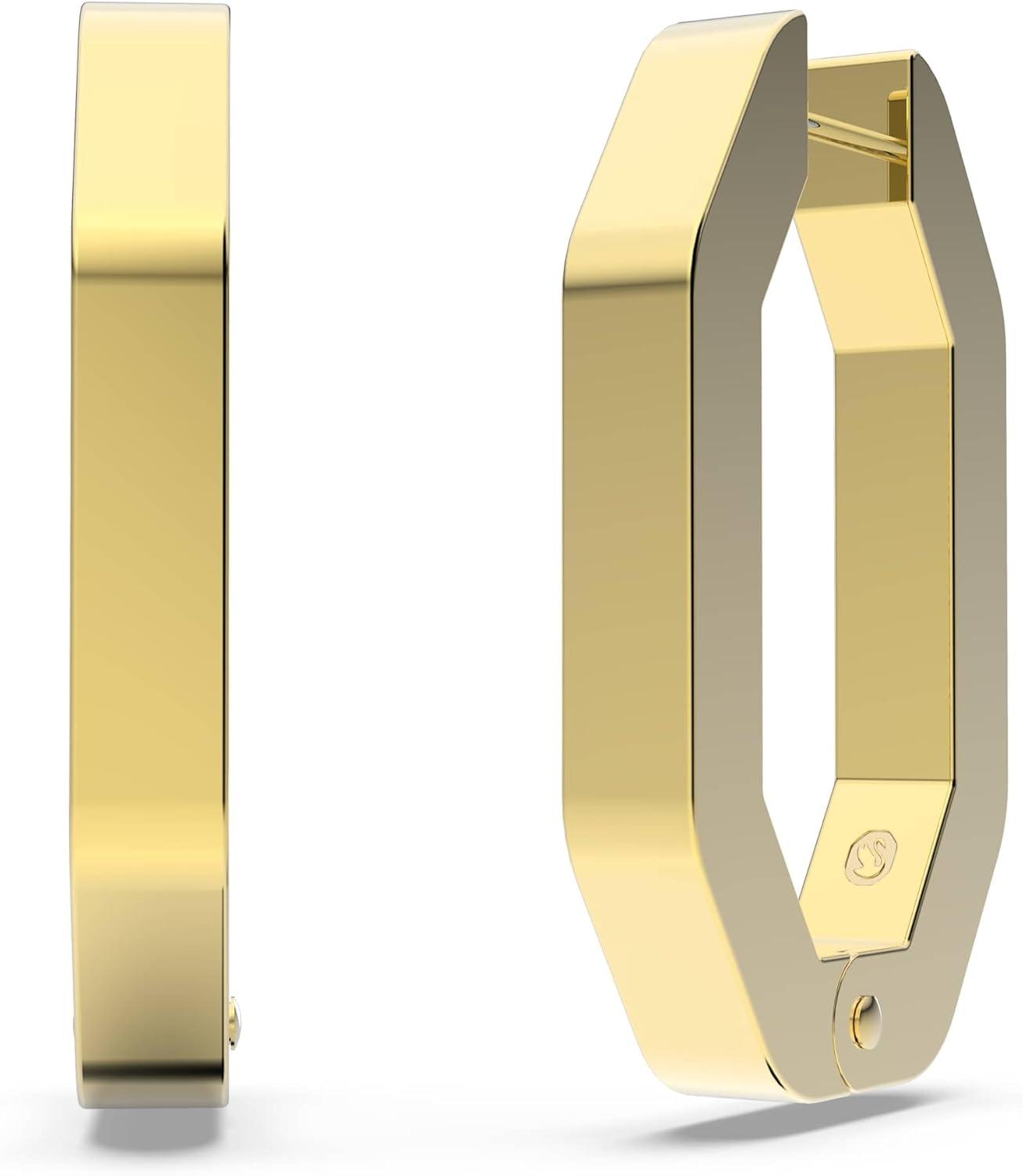 imageSwarovski Dextera Hoop Earrings with White Swarovski Crystals in Pav on Rose GoldTone Plated Setting Part of the Swarovski Dextera Collection