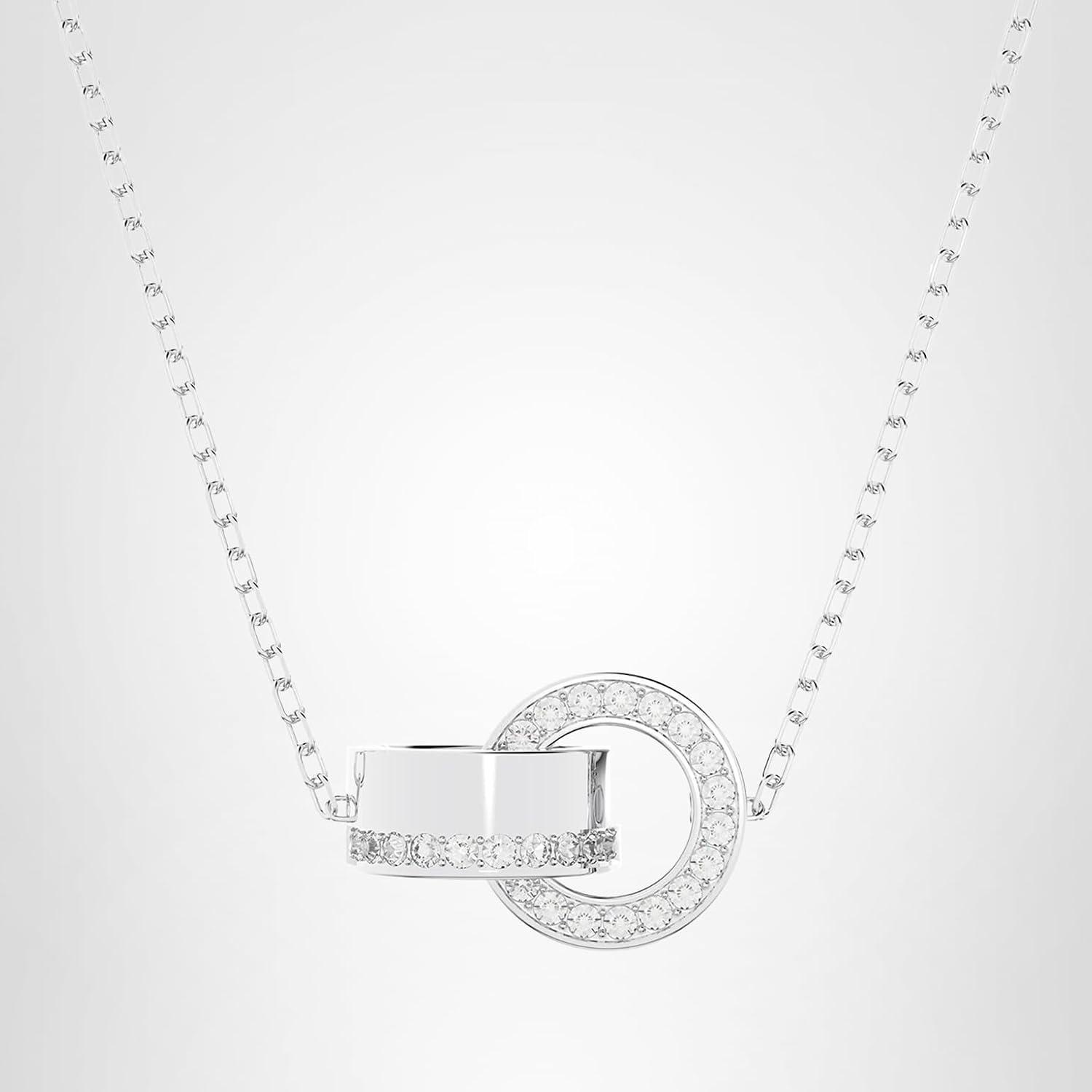 imageSwarovski Hollow Collection Interloocking Loop Pendant NecklaceRhodium