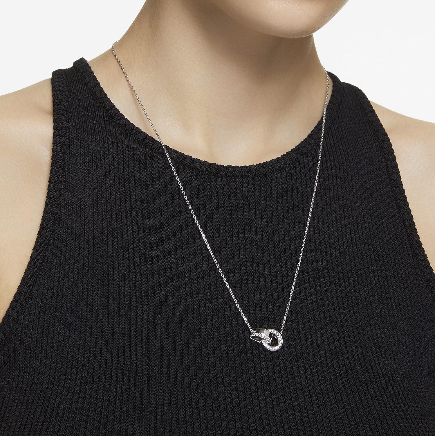 imageSwarovski Hollow Collection Interloocking Loop Pendant NecklaceRhodium