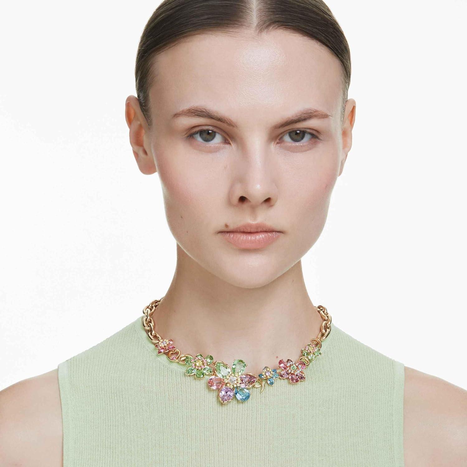 imageSwarovski Idyllia Necklace Mixed cuts Flower Multicolored GoldTone Finish