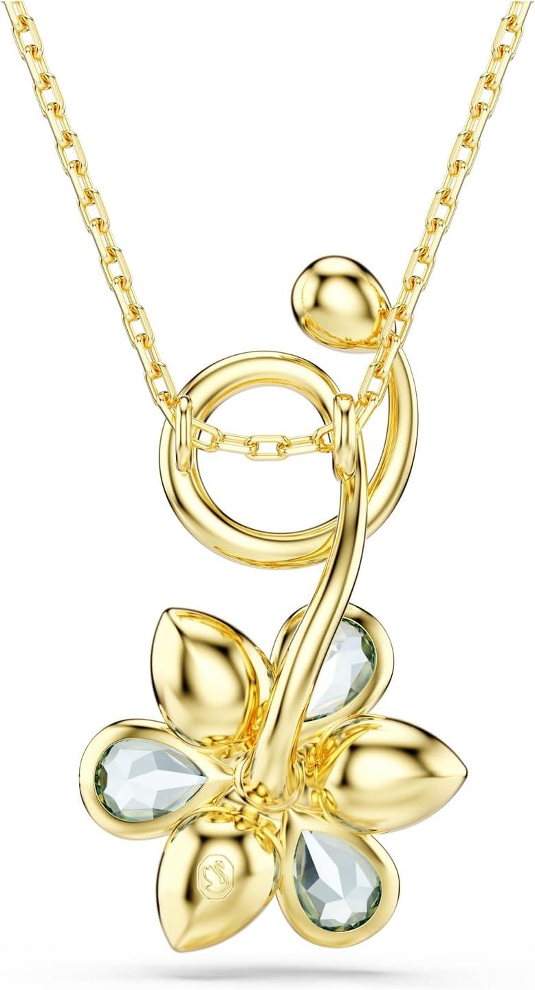 imageSwarovski Idyllia Pendant Mixed cuts Flower Blue GoldTone Finish