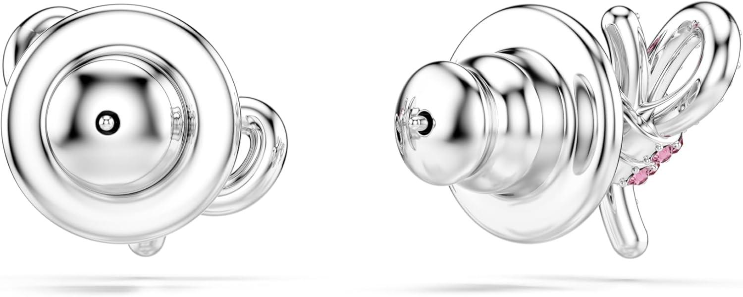 imageSwarovski Lifelong Bow stud earrings Bow Pink Rhodium Finish