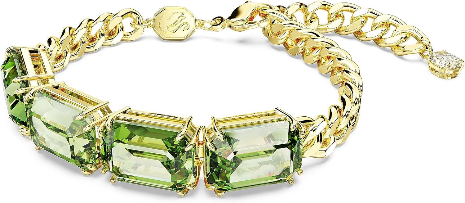 imageSwarovski Millenia Jewelry Collection Green Octagon Cut CrystalsBracelet