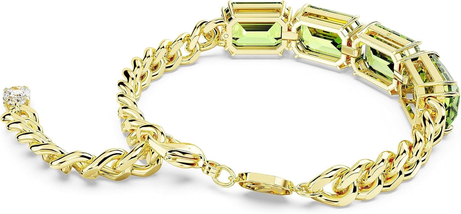 imageSwarovski Millenia Jewelry Collection Green Octagon Cut CrystalsBracelet