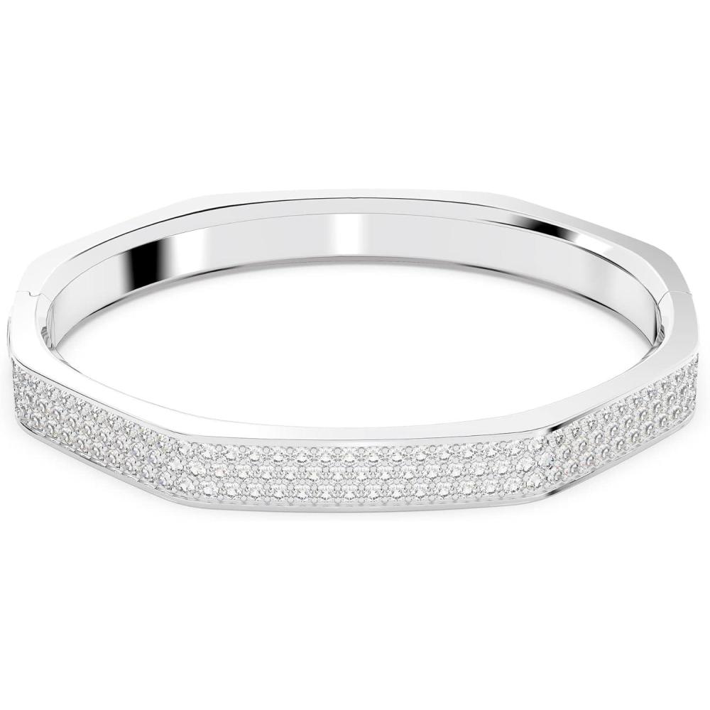 imageSWAROVSKI Dextera Bangle Octagon shape PavRhodium Finish
