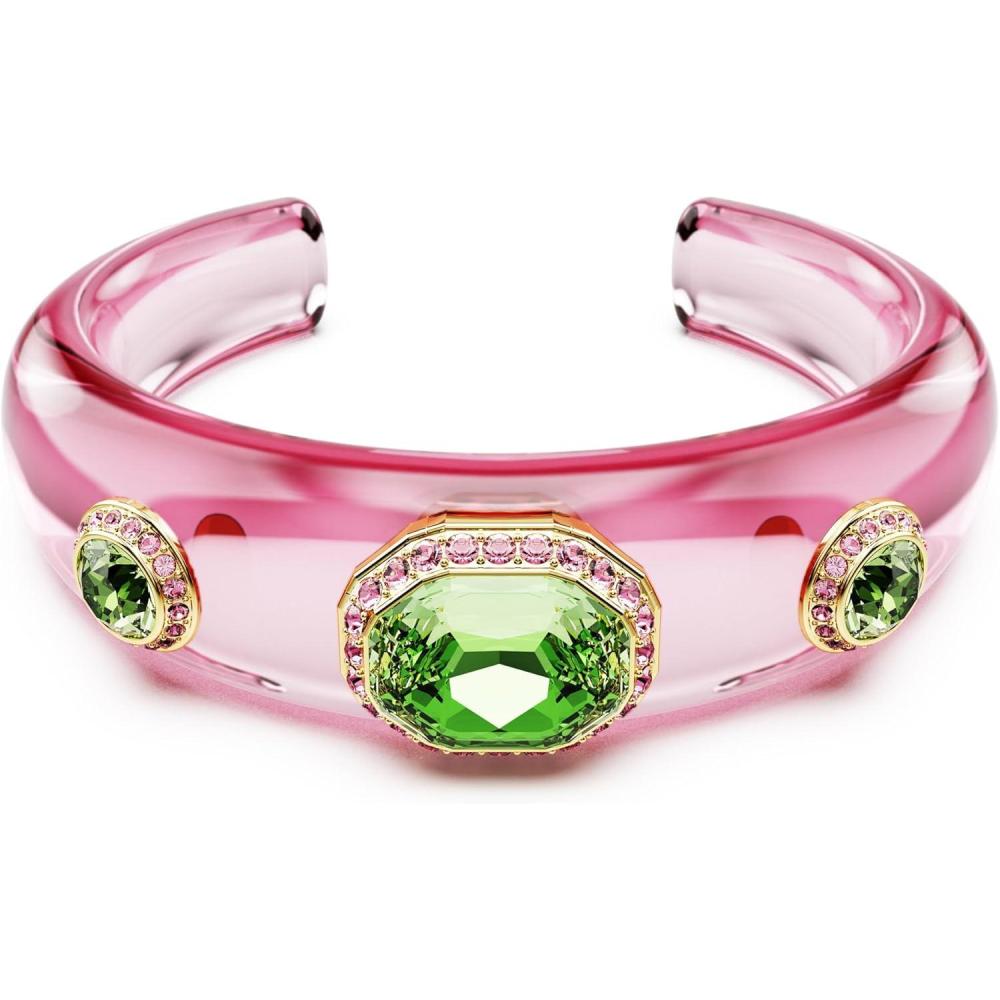 imageSwarovski Dulcis cuff Mixed cuts Multicolored Goldtone finish
