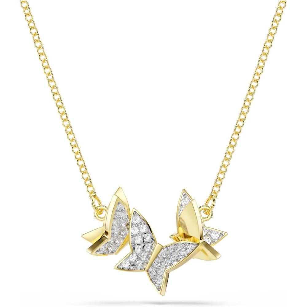 imageSwarovski Lilia necklace Butterfly Clear Gold Tone Finish