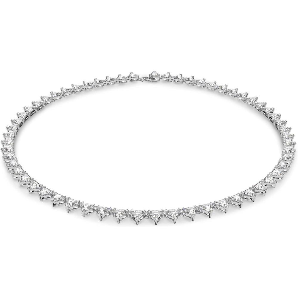 imageSwarovski Matrix Necklace Triangle Clear Rhodium Finish