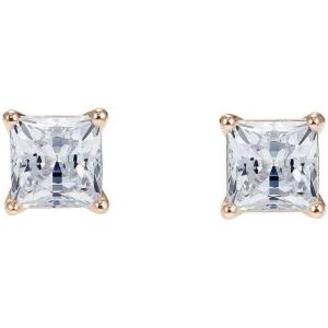 Swarovski Attract Earrings Jewelry Collection, Clear Crystals(Square Rose-Gold Finish)