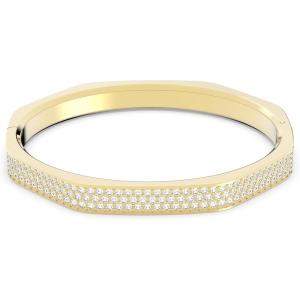 Swarovski Dextera Crystal Bangle Bracelet Jewelry Collection, Gold Tone Finish(Medium)