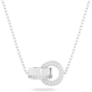 Swarovski Hollow Collection Interloocking Loop Pendant Necklace(Rhodium)