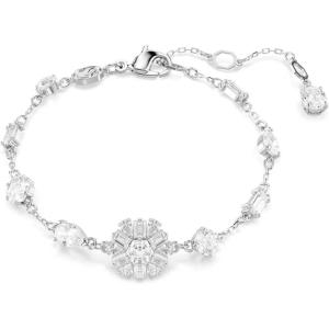 Swarovski Idyllia Bracelet, Mixed Cuts, Snowflake, Clear, Rhodium Finished