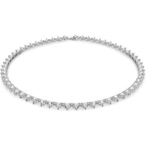 Swarovski Matrix Necklace, Triangle, Clear, Rhodium Finish