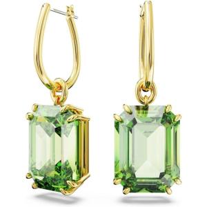Swarovski Millenia Jewelry Collection, Green Octagon Cut Crystals(Earrings)