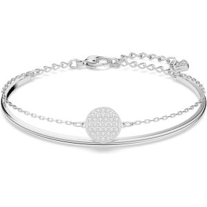 Swarovski Sublima Bangle Bracelet, Rhodium Finish, Clear Crystals