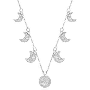 Swarovski Sublima Choker, Moon, Clear, Rhodium Finished