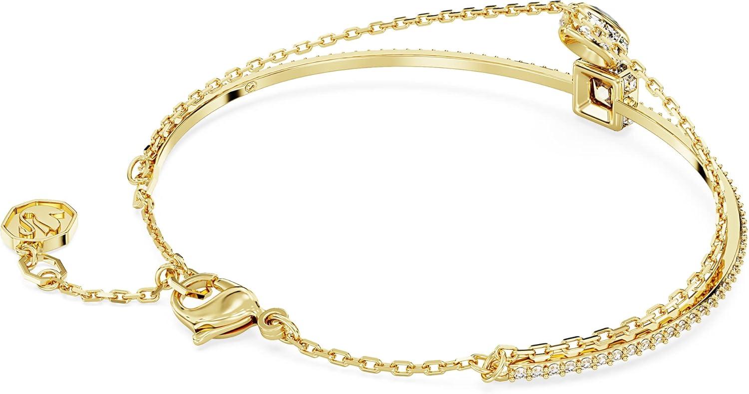 imageSwarovski Chroma Twist Cocktail Ring Versatile Multi Color Crystals Playful Rotating Construction Gold Tone FinishGreen