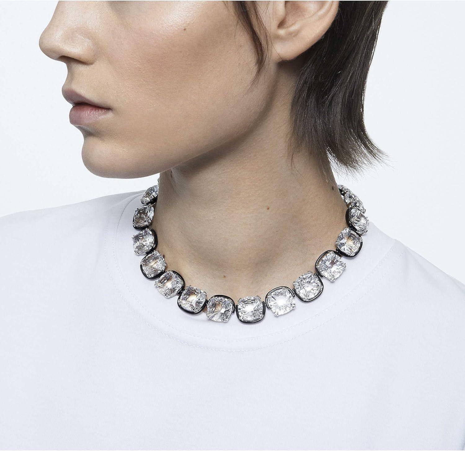 imageSwarovski Harmonia Necklace Earrings and Bracelet Crystal Jewelry Collection Clear CrystalsChoker Necklace