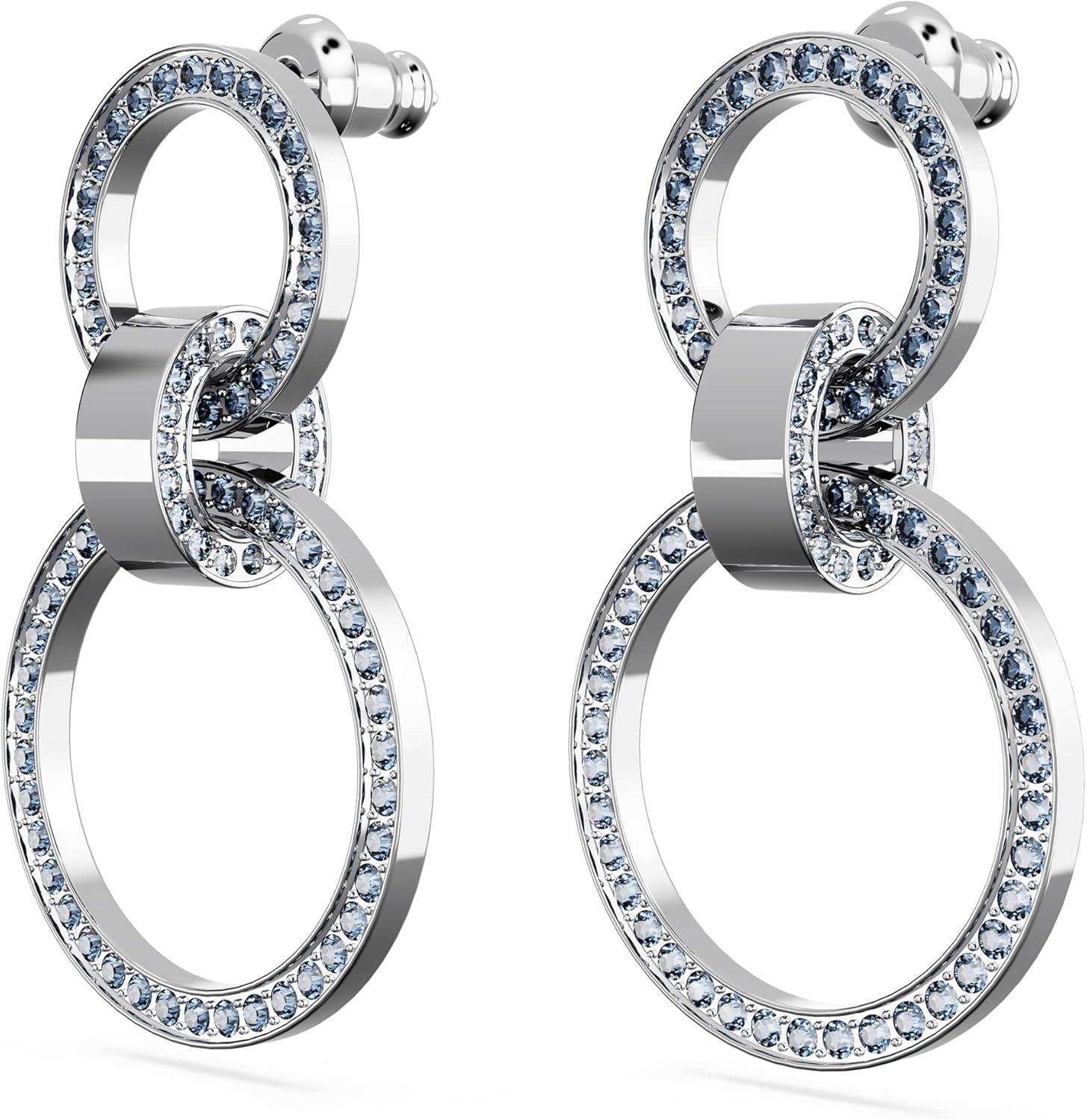 imageSwarovski Hollow Collection Hoop EarringsBlue
