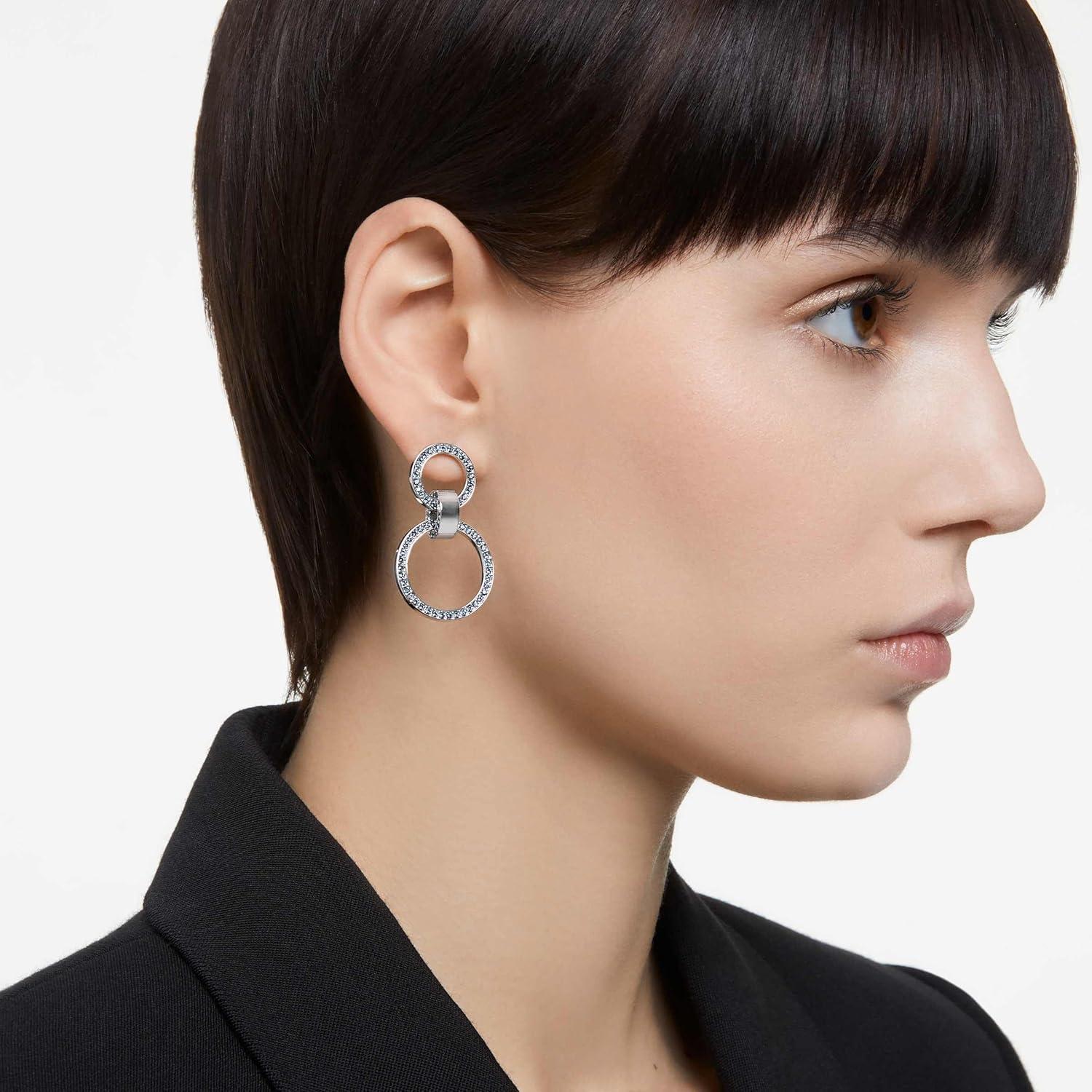 imageSwarovski Hollow Collection Hoop EarringsBlue
