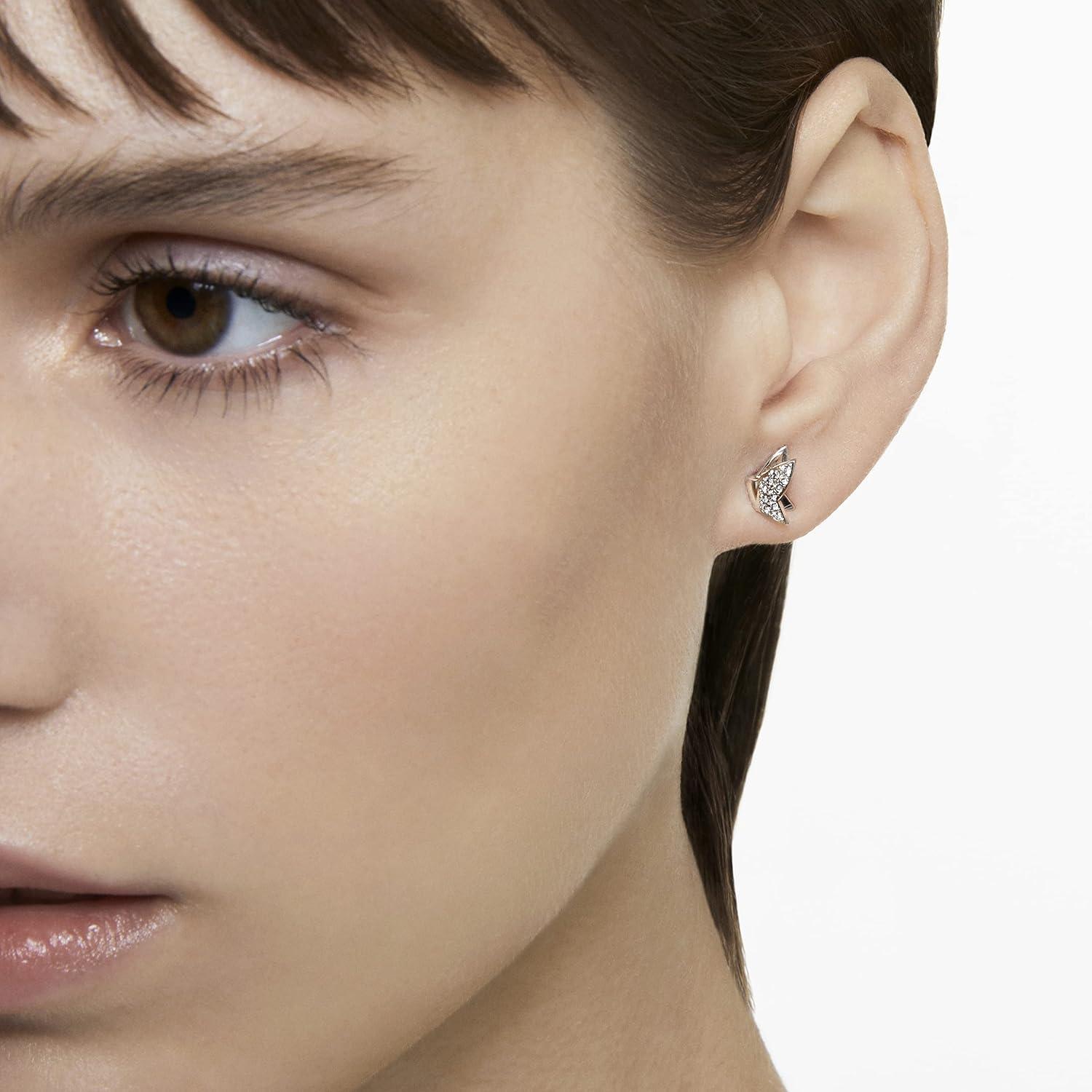 imageSwarovski Lilia Butterfly Earrings Necklace Bracelet Crystal Jewelry Collection Rhodium Tone amp Rose Gold Tone FinishStud Earrings