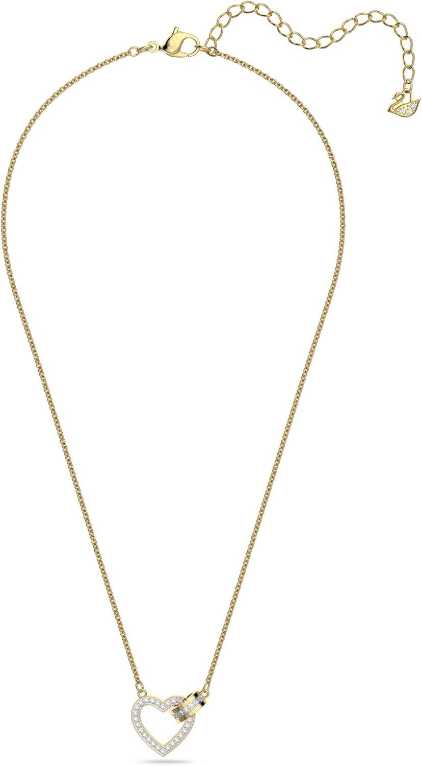 imageSwarovski Lovely Bracelet amp Necklace Jewelry Collection Clear CrystalsNecklace Gold Tone Finish