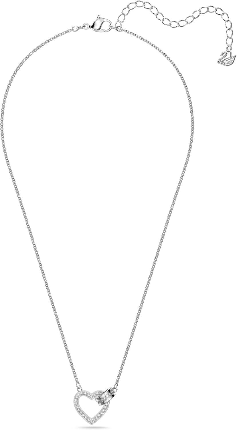 imageSwarovski Lovely Bracelet amp Necklace Jewelry Collection Clear CrystalsNecklace Rhodium Tone Finish