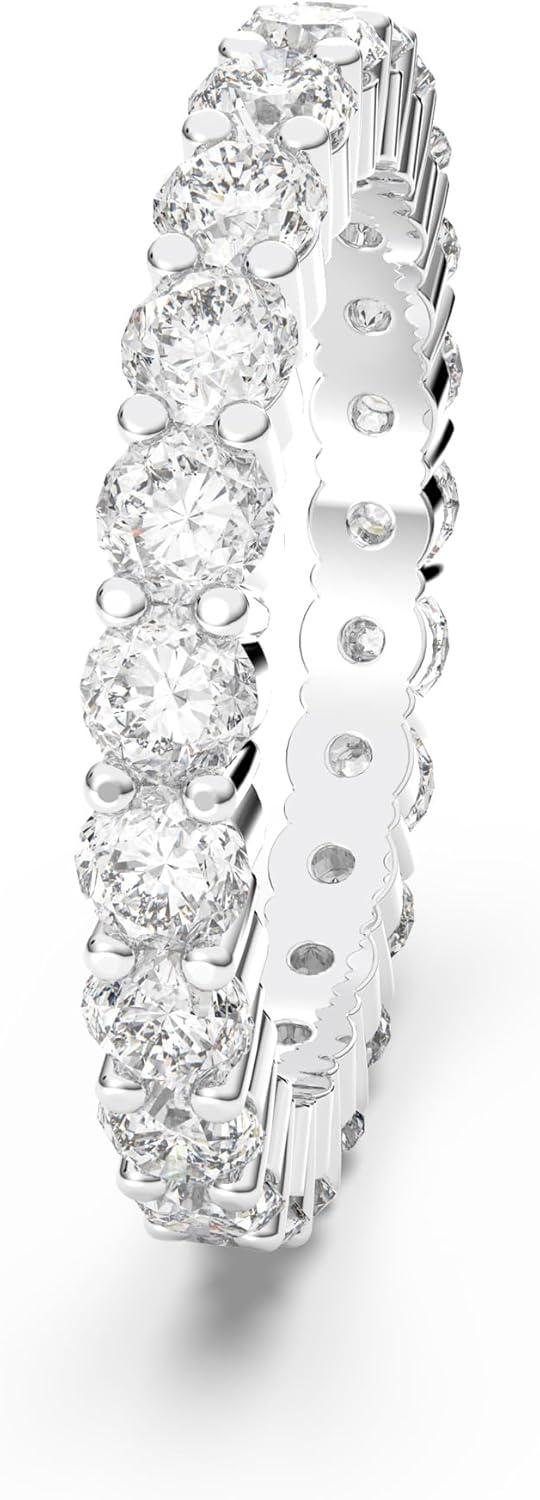 imageSwarovski Matrix Vittore Ring Round Cut Clear Crystals Rhodium FinishEU 50 US 475