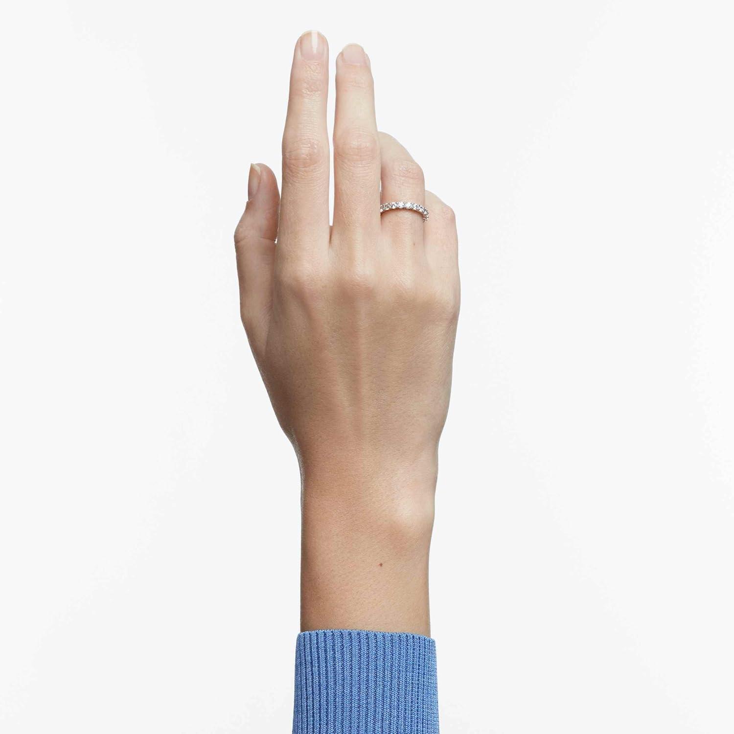 imageSwarovski Matrix Vittore Ring Round Cut Clear Crystals Rhodium FinishEU 50 US 475