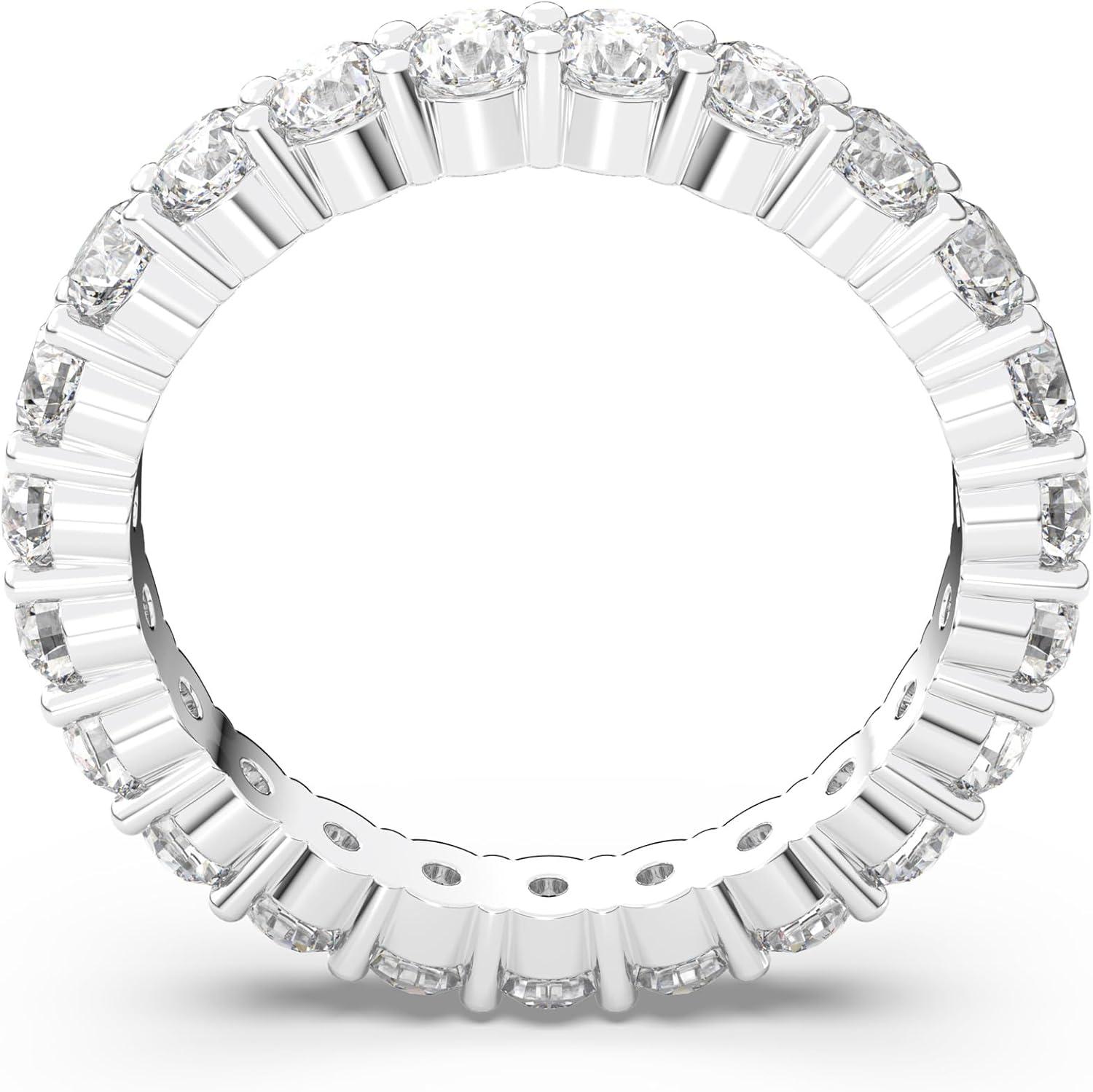 imageSwarovski Matrix Vittore Ring Round Cut Clear Crystals Rhodium FinishEU 52 US 575