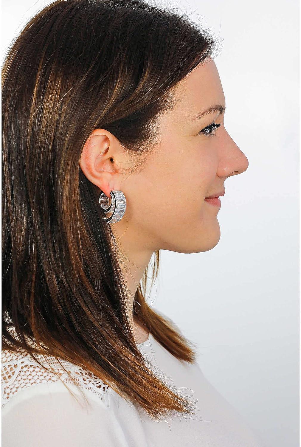 imageSwarovski Matrix earrings White Rhodium plated