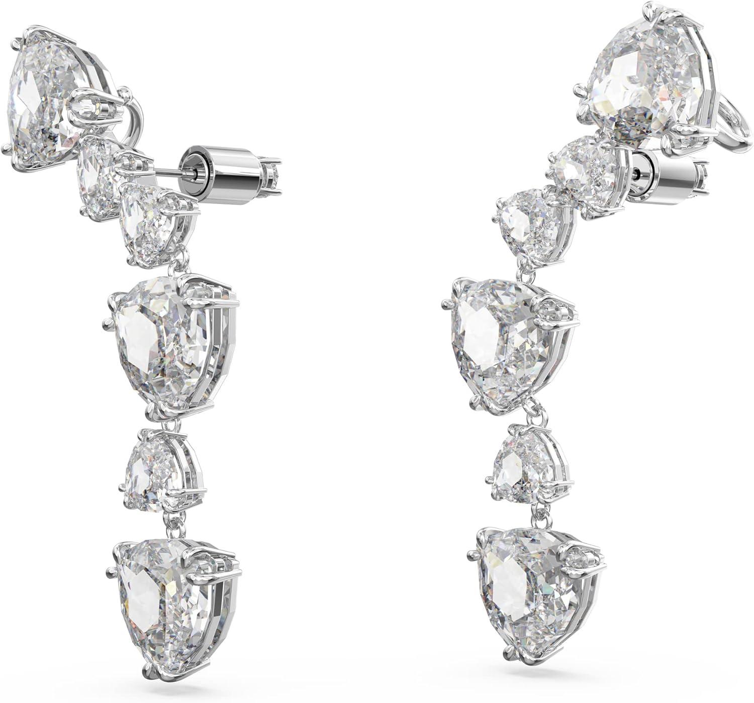 imageSwarovski Mesmera Earring Jewelry Collection Rhodium Finish Clear CrystalsSilver Ear Cuff