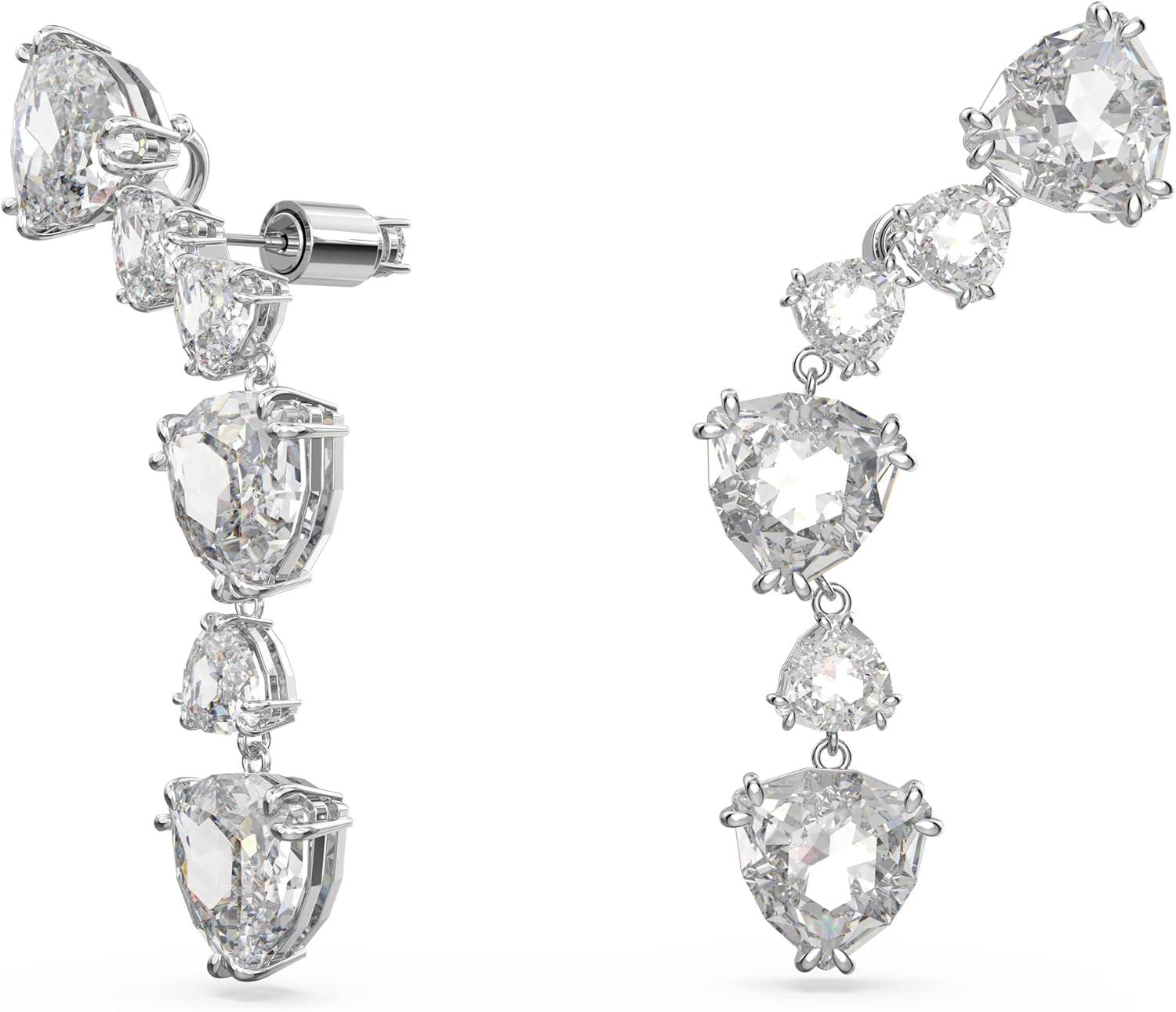 imageSwarovski Mesmera Earring Jewelry Collection Rhodium Finish Clear CrystalsSilver Ear Cuff