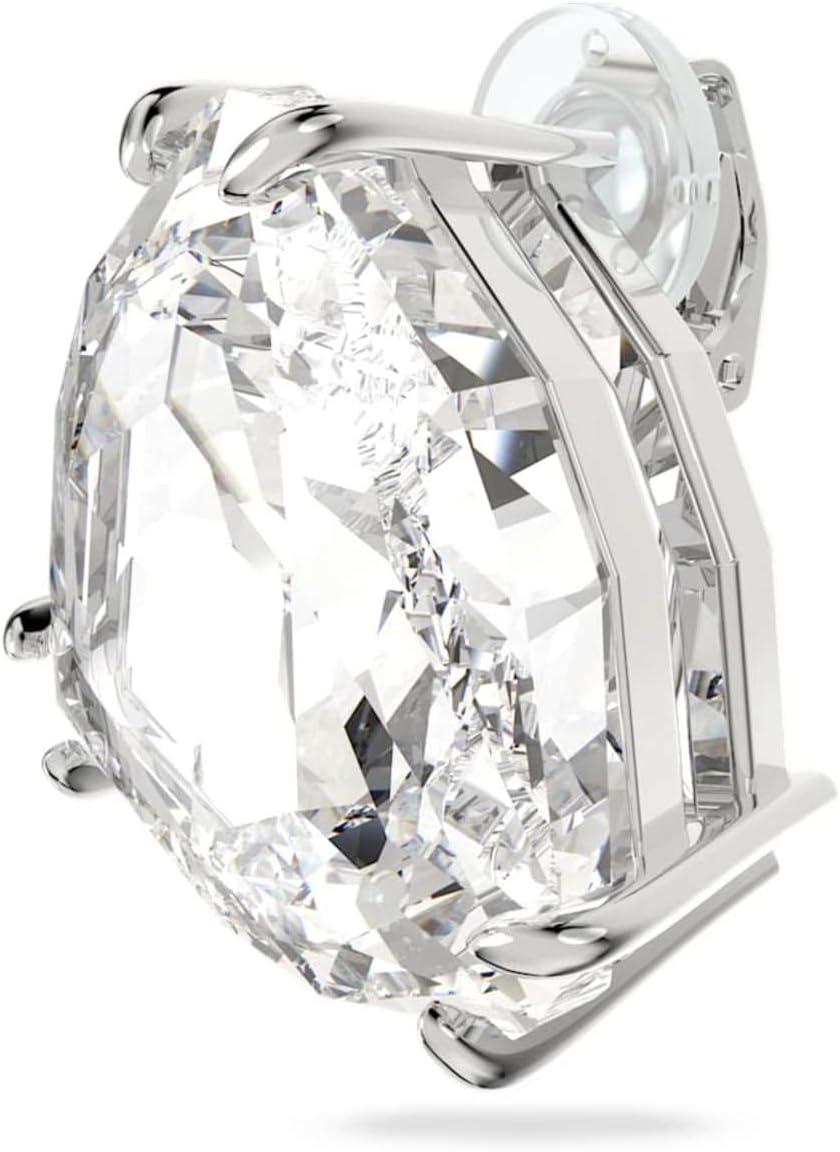 imageSwarovski Mesmera Earring Jewelry Collection Rhodium Finish Clear CrystalsTrillion Cut